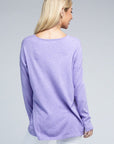 Zenana Viscose Front Pockets Sweater