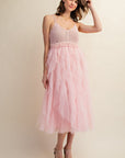 Lovely Tulle Midi Crochet Dress