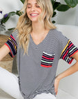 e Luna PLUS Multi Striped Boxy Top