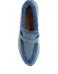 Nivena Fur Detail Denim Loafers