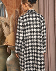 Davi & Dani Textured Knit Tweed Double Button Coat Jacket