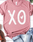 Distressed XOXO Heart Graphic Tee