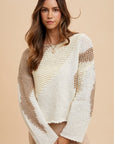 Annie Wear Color Block Drop Shoulder Sweater