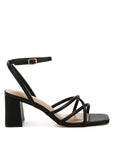 Alyona Low Block Heel Strappy Sandals