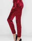 e Luna Solid Ice Velvet Joggers