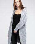 BiBi Twist Knitted Open Front Cardigan With Pockets