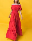 Flying Tomato Out in the Country Woven Maxi Dress