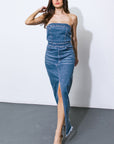 Flying Tomato Dreams Come True Denim Midi Dress