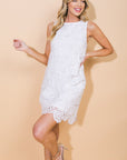 Flying Tomato Across the Way Woven Lace Mini Dress