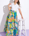 Flying Tomato Coastal Chic Woven Maxi Skirt