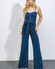 Flying Tomato Drift Away Denim Jumpsuit