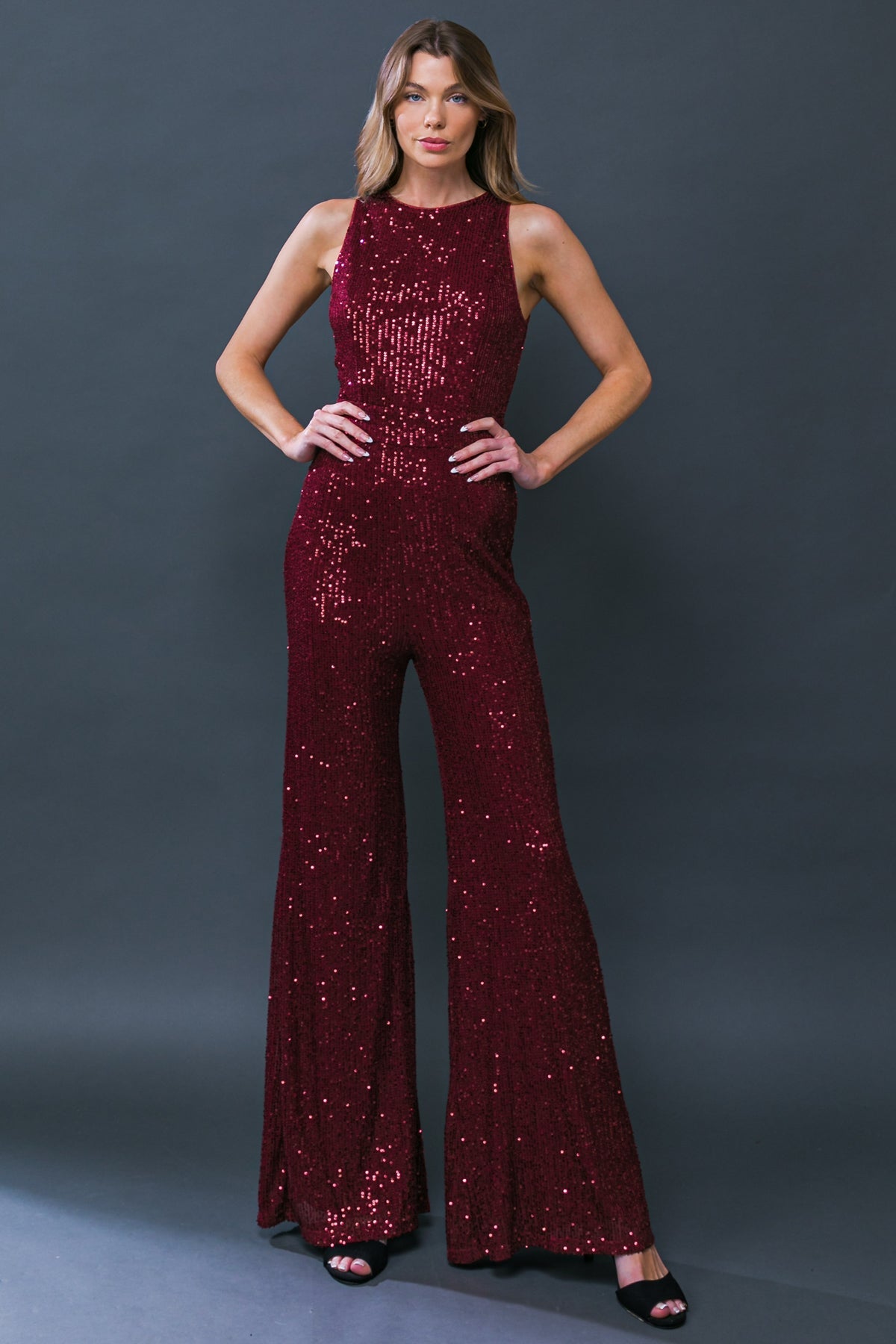 Flying Tomato Divine Wanderings Sequin Jumpsuit