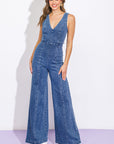 Flying Tomato Siesta Saturday Denim Jumpsuit