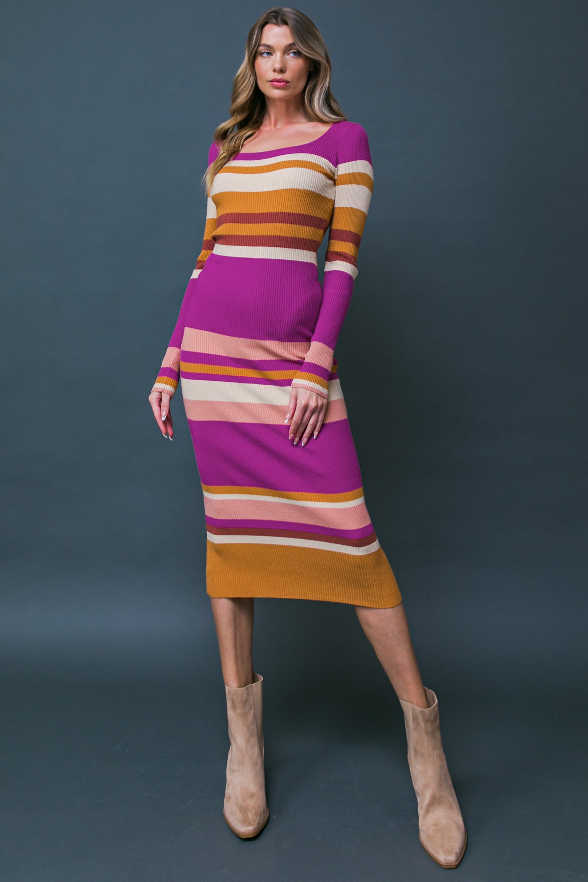 Flying Tomato Evening of Elegance Sweater Midi Dress