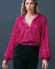 Flying Tomato Freedom Calls Sequin Top