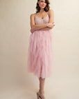 Lovely Tulle Midi Crochet Dress