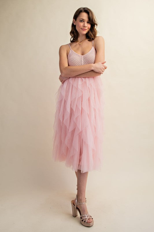 Sweet Generis | Lovely Tulle Midi Crochet Dress