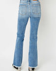 Judy Blue Full Size Distressed Raw Hem Bootcut Jeans