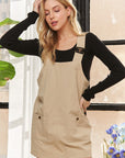 ADORA Adjustable Wide Strap Square Neck Overall Dress