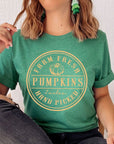 Farm Fresh Pumpkins Circle Graphic Tee