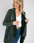 e Luna Distressed Cascade Cardigan