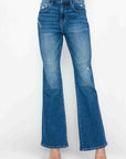 bytos Full Size High Rise Bootcut Jeans with Pockets