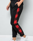 Celeste Design Full Size Plaid Side Print Sweatpants