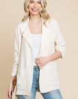 Culture Code One Button Long Sleeve Blazer with Pockets