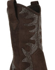 Rambler Rhinestones Embellished Calf Boots