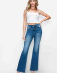 bytos Full Size High Rise Bootcut Jeans with Pockets