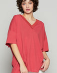 POL V-Neck Half Sleeve T-Shirt