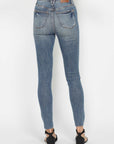 Judy Blue Full Size Tummy Control Vintage Wash Hem Destroy Skinny Jeans