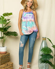 e Luna PLUS Tie Dye Thermal Camisole Top