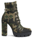 Palmetto Camouflage Ankle Boots