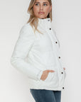 YMI Pocketed Zip Up Turtleneck Puffer Jacket