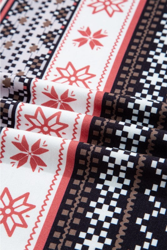 Christmas Geometric Pullover and Pants Lounge Set