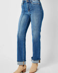 Judy Blue Full Size High Waist Front Seam Detail Straight Jeans