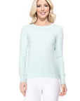 Crew Neck Long Sleeve Light Basic Casual Knit Top