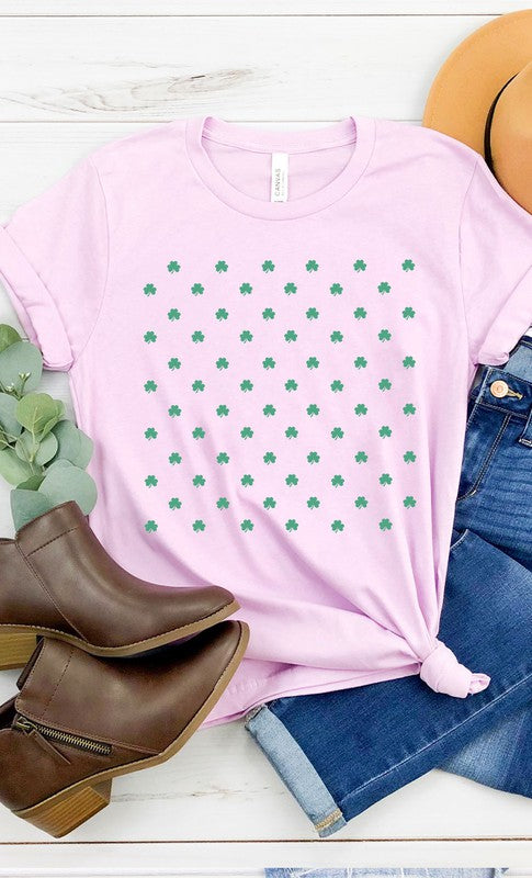 Clover Pattern Graphic Tee