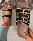 Kehlani Buckle Faux Suede Slippers