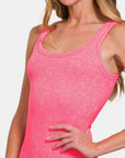 Zenana Ribbed Scoop Neck Tank