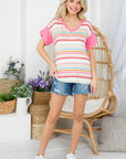 e Luna Multi Striped Boxy Top