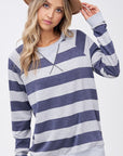 Plus Big Stripe Sweatshirt Top - Online Only - My Pampered Life Seattle