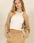 HYFVE Ribbed Knit Bolero Cardigan