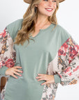 e Luna PLUS Floral Mixed Top