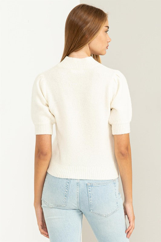 HYFVE Lovely Embrace Puff Sleeve Sweater - Online Only