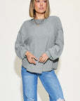 Basic Bae Full Size Ribbed Round Neck Long Sleeve T-Shirt