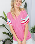 e Luna PLUS Multi Striped Boxy Top