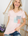 e Luna Color Block 3 Pocket Top