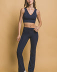 Love Tree High Waist Flare Active Leggings with Side Pockets